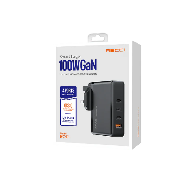 شاحن ذكي Recci 100W GaN RC41