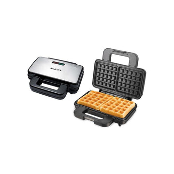 Sokany Large Waffle Maker KJ-225 – 1000W, Non-Stick Plates