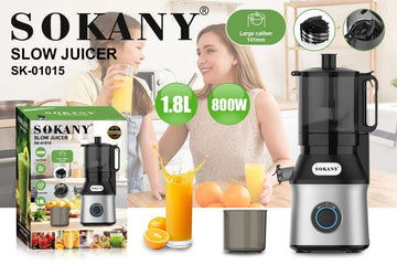 عصارة سوكاني بطيئه 800 وات 1.8 لتر موديل SK-01015