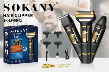 SOKANY SK-LF-9942 Hair Clipper 3 in 1
