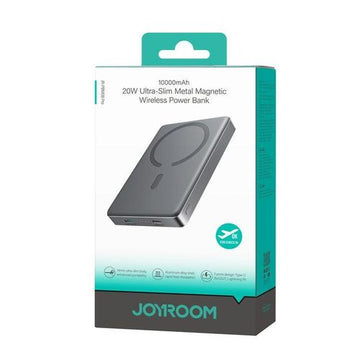 باور بانك Joyroom مغناطيسي لاسلكي 10000mAh بقدرة 20W – شحن MagSafe سريع وتصميم نحيف معدني