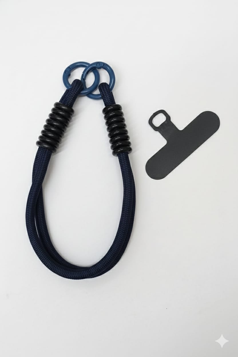 Mobile phone chain with adjustable cord and durable silicone - extra hands-free protection suitable for walking and travel