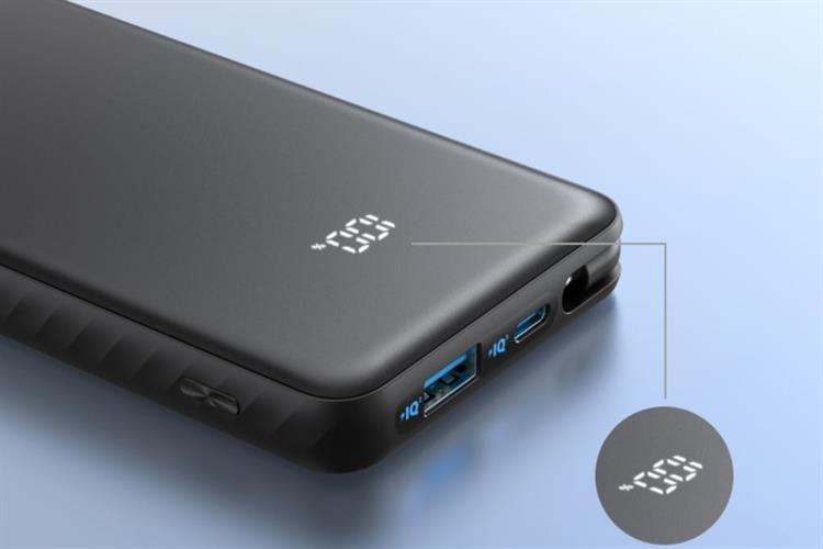 باور بانك Anker Zolo A110DH11 سعة 10000mAh شحن سريع 22.5W مع كابل USB-C مدمج – أسود