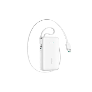 باور بانك Joyroom JR-PR2L Mini سعة 10000mAh شحن سريع 35W مع كابلات Type-C وLightning مدمجة قابلة للسحب – أسود