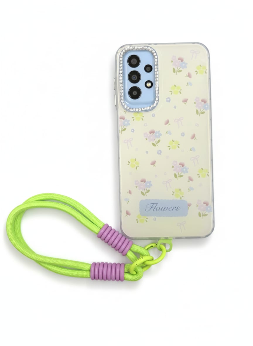Mobile phone chain with adjustable cord and durable silicone - extra hands-free protection suitable for walking and travel
