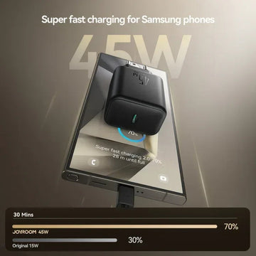 شاحن جيروم 45 واط بتقنية GaN ومنفذ USB-C طراز JR-TCG13