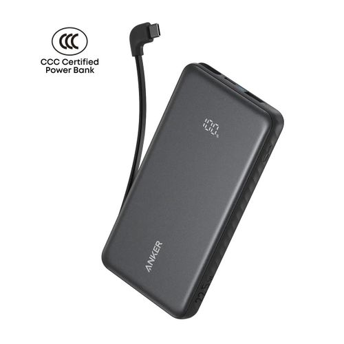 Anker Anker. بنك الطاقة Zolo 10000mAh 22.5W شحن سريع مع كابل USB-C مدمج.