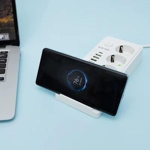 شريط طاقة ذكي SLM-1080 مع شحن لاسلكي، 3 منافذ تيار متردد، 4 منافذ USB، منفذ Type-C، ‏SLM-1080