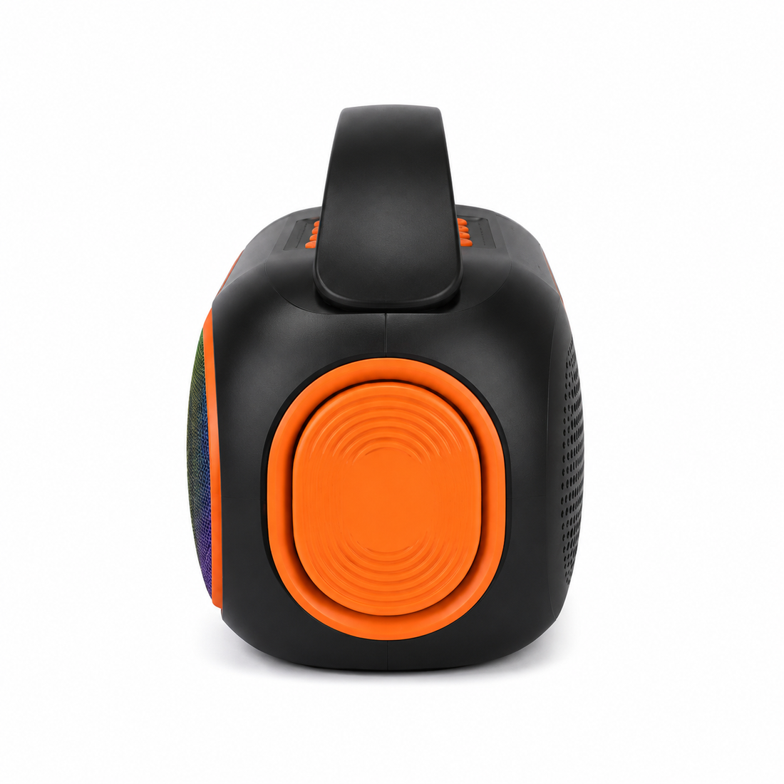 wireless Bluetooth speaker, model T304 from TOP, featuring an 8W output and colorful RGB ring lighting around dual drivers.