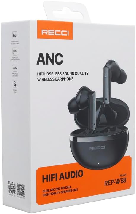 RECCI REP-W88 Bluetooth Earphones: ANC Noise Reduction