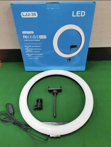 LJJ-36 LED Ring Light with Phone Holder | رينج لايت LED احترافي LJJ-36 مع حامل هاتف