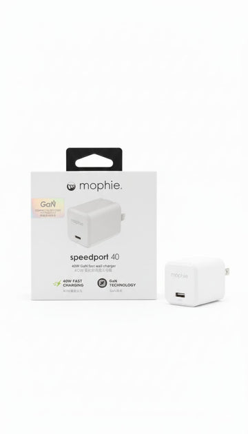 شاحن حيطة سريع موفي سبيدبورت 40 واط بمنفذ USB-C وتقنية GaN