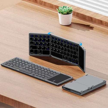 لوحة مفاتيح بلوتوث Recci RCS K01 ثلاثية الطي تعمل باللمس