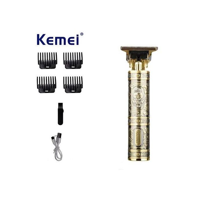 ✂️ Kemei KM-T9 – ماكينة حلاقة وتشذيب احترافية لاسلكية  LED | Gold