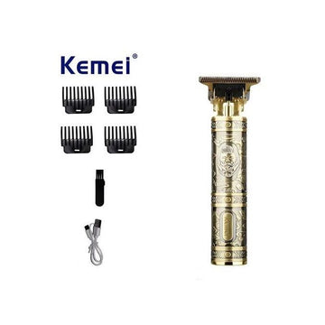 ✂️ Kemei KM-T9 – ماكينة حلاقة وتشذيب احترافية لاسلكية بشاشة LED | Gold