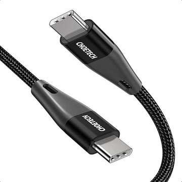 كابل Choetech USB-C إلى USB-C، 1.2 متر - أسود