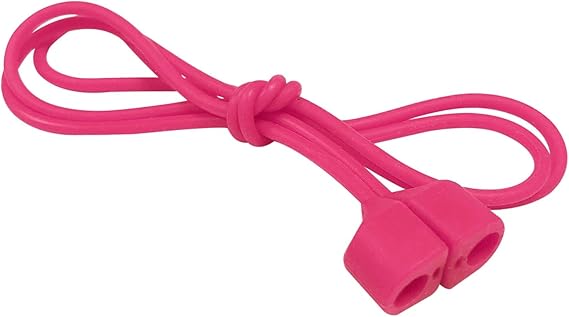 A colorful silicone neckband for wireless airpods, designed to prevent loss and protect the earbuds from shocks.