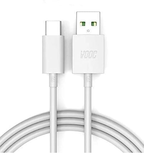 Super VOOC/DART Flash Charging C-Type Data Sync Charging Cable for All Oppo Type C Compatible Smartphones