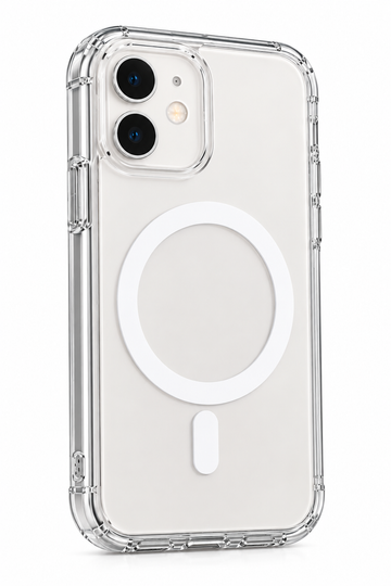 جراب شفاف مغناطيسي لهاتف iPhone 11 بحلقة MagSafe