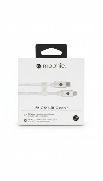 Mophie كابل USB-C إلى USB-C شحن سريع 1 متر 60 وات 1
