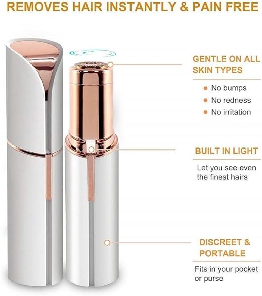 مزيل شعر الوجه Flawless XL-1004 للنساء، أداة تشذيب للذقن والخدين والحاجبين والشفاه العليا