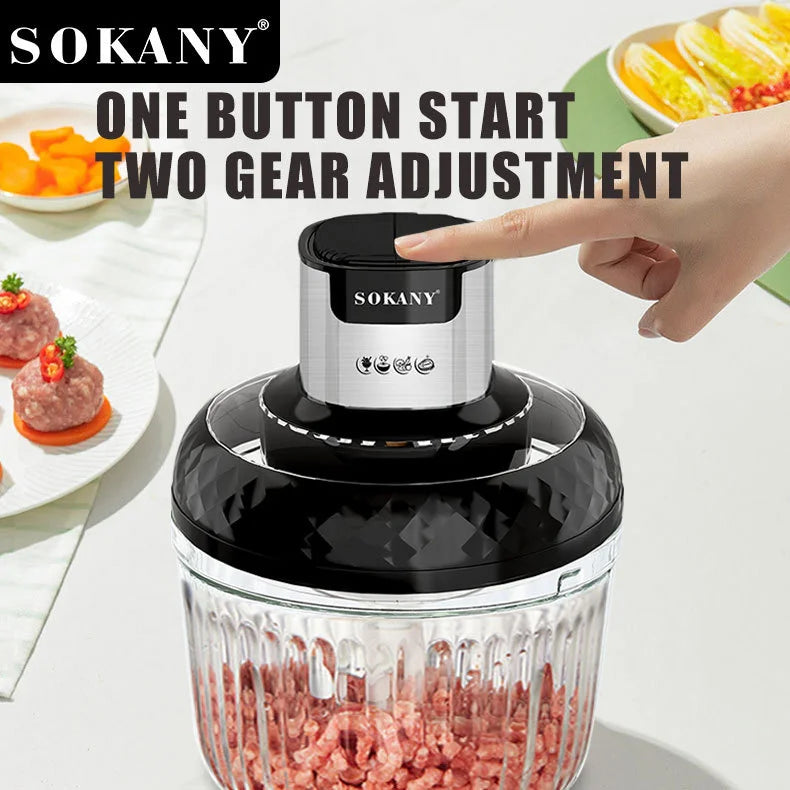وعاء زجاجي Sokany SK-06008، 800 واط، وعاءان (3 لتر + 1/2 لتر)