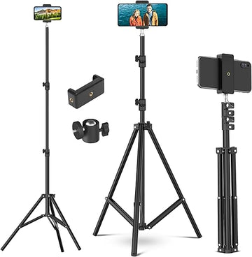 Adjustable Phone Tripod Stand with 360° Holder | حامل موبايل ثلاثي قابل للتعديل للتصوير والفيديو