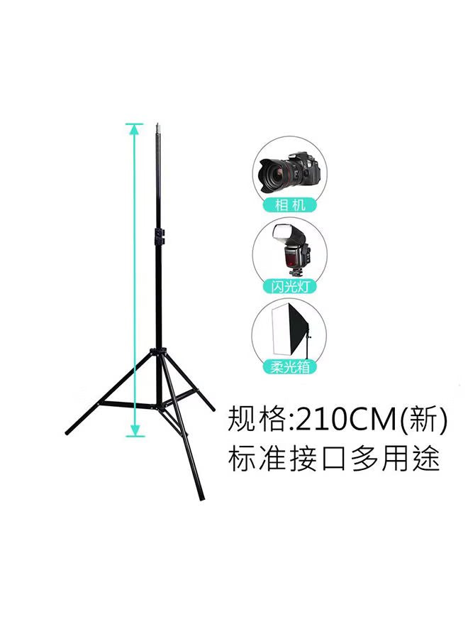 210cm Adjustable Light Stand Tripod for Photography & Studio Lighting | حامل إضاءة ثلاثي قابل للتعديل 210 سم للتصوير والاستوديو