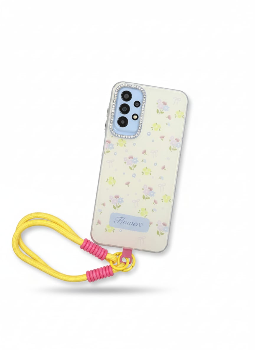 Mobile phone chain with adjustable cord and durable silicone - extra hands-free protection suitable for walking and travel