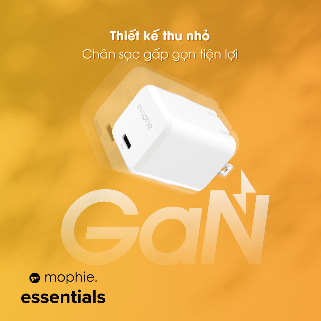 شاحن حيطة سريع موفي سبيدبورت 40 واط بمنفذ USB-C وتقنية GaN