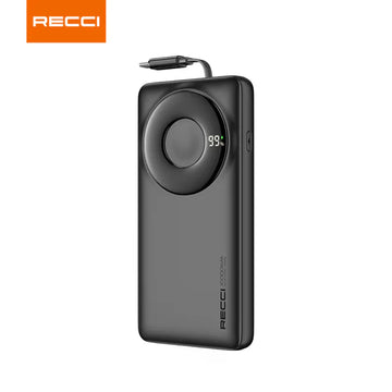 Recci RPB P58 22 5W Ret retractable Cable Fast Charging Power Bank بنك طاقة Recci RPB P58 22 5 واط قابل للسحب مع كابل شحن سريع