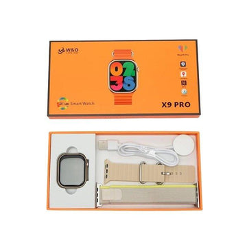 W&O X9 Pro Smart Watch – 2.02" Super AMOLED, Bluetooth Calling & Wireless Charging