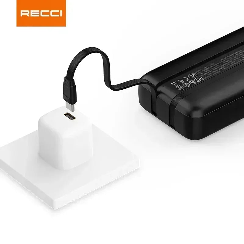 بنك طاقة Recci 22 5W PD شحن سريع 20W سعة 10000 مللي أمبير في الساعة RPB P67