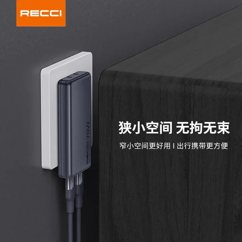 شاحن جيه إيه إن 70 واط من Recci طراز RC97CC