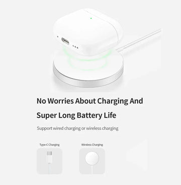 Recci G600C Pro Wireless Earbuds Active Noise Cancellation ANC Touch Control White سماعة Recci G600C Pro اللاسلكية إلغاء الضوضاء النشط ANC صوت نقي 13 مم شحن لاسلكي تحكم باللمس أبيض