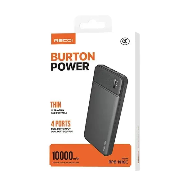 Recci Burton Power 4 Ports 10000mah RPB N16C