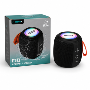 I-conx I512 Portable Speaker – صب بلوتوث محمول بإضاءة RGB و IPX4