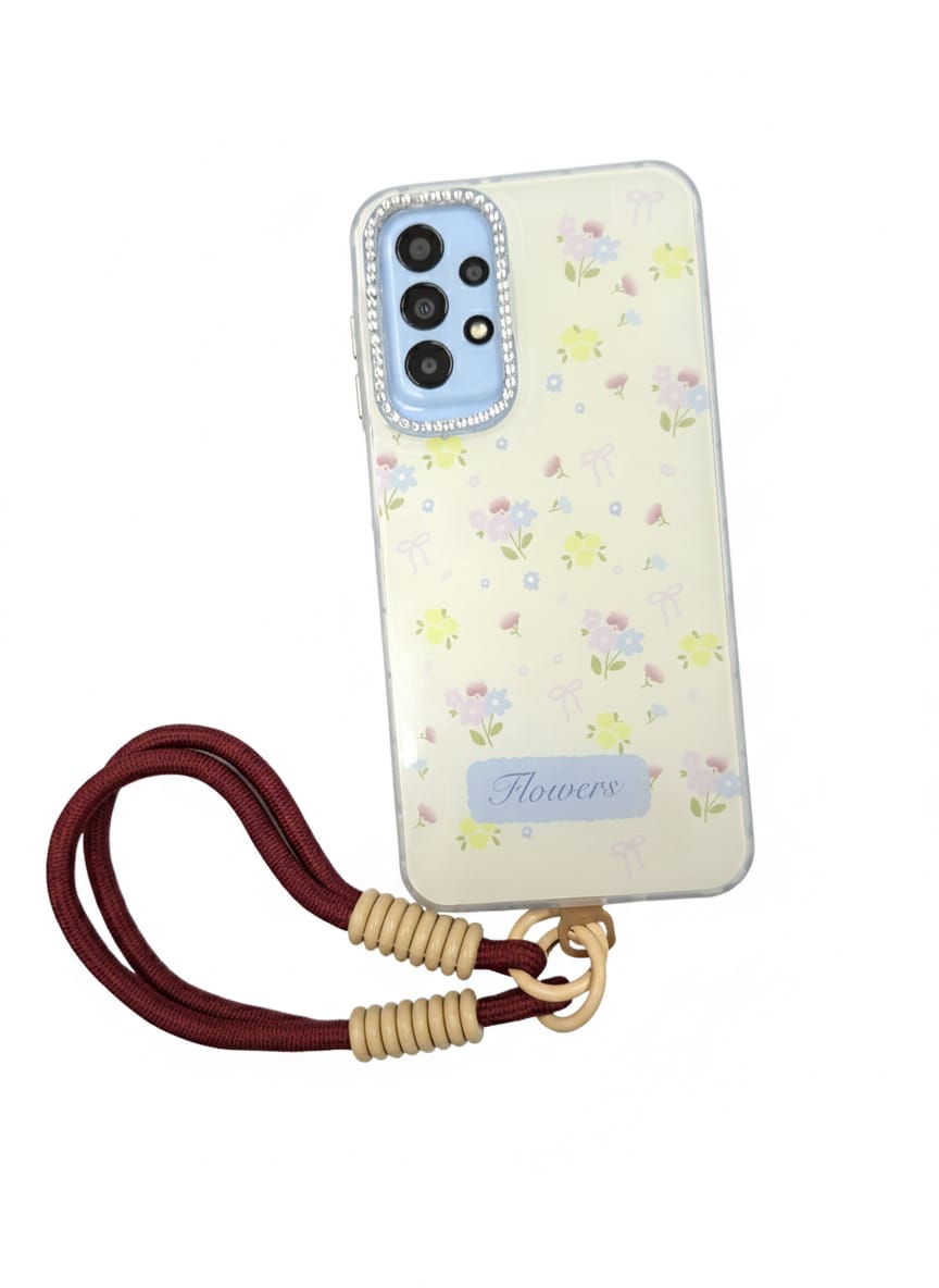 Mobile phone chain with adjustable cord and durable silicone - extra hands-free protection suitable for walking and travel