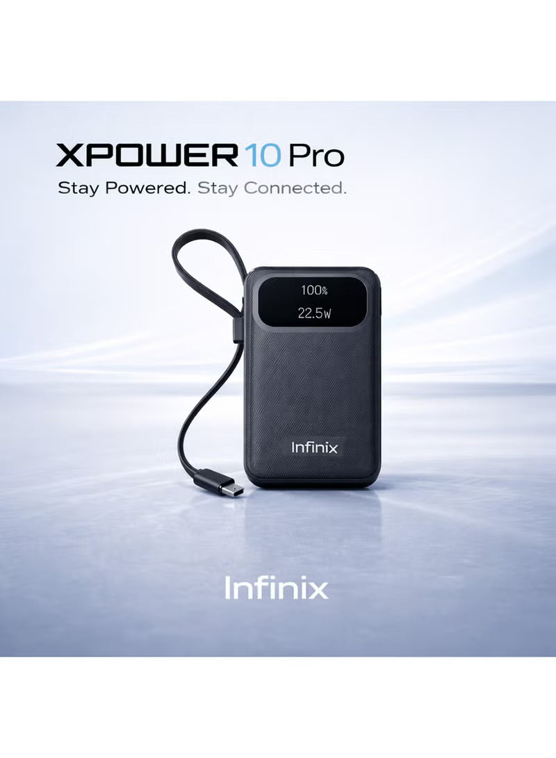 باور بانك Infinix XPower 10 Pro بسعة 10000mAh وشحن سريع 22.5W ⚡🔋