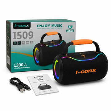 I-conx I509 Portable Speaker – سماعة بلوتوث محمولة بإضاءة RGB