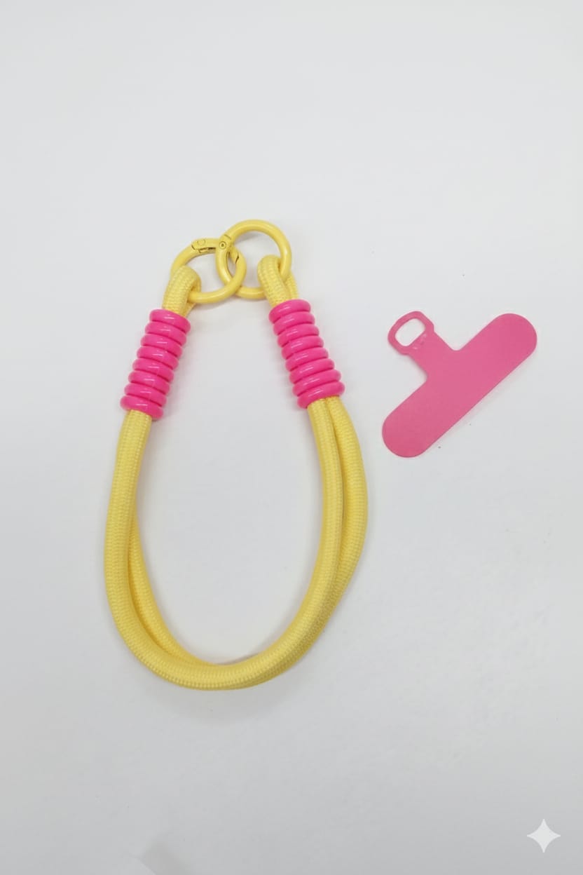 Mobile phone chain with adjustable cord and durable silicone - extra hands-free protection suitable for walking and travel