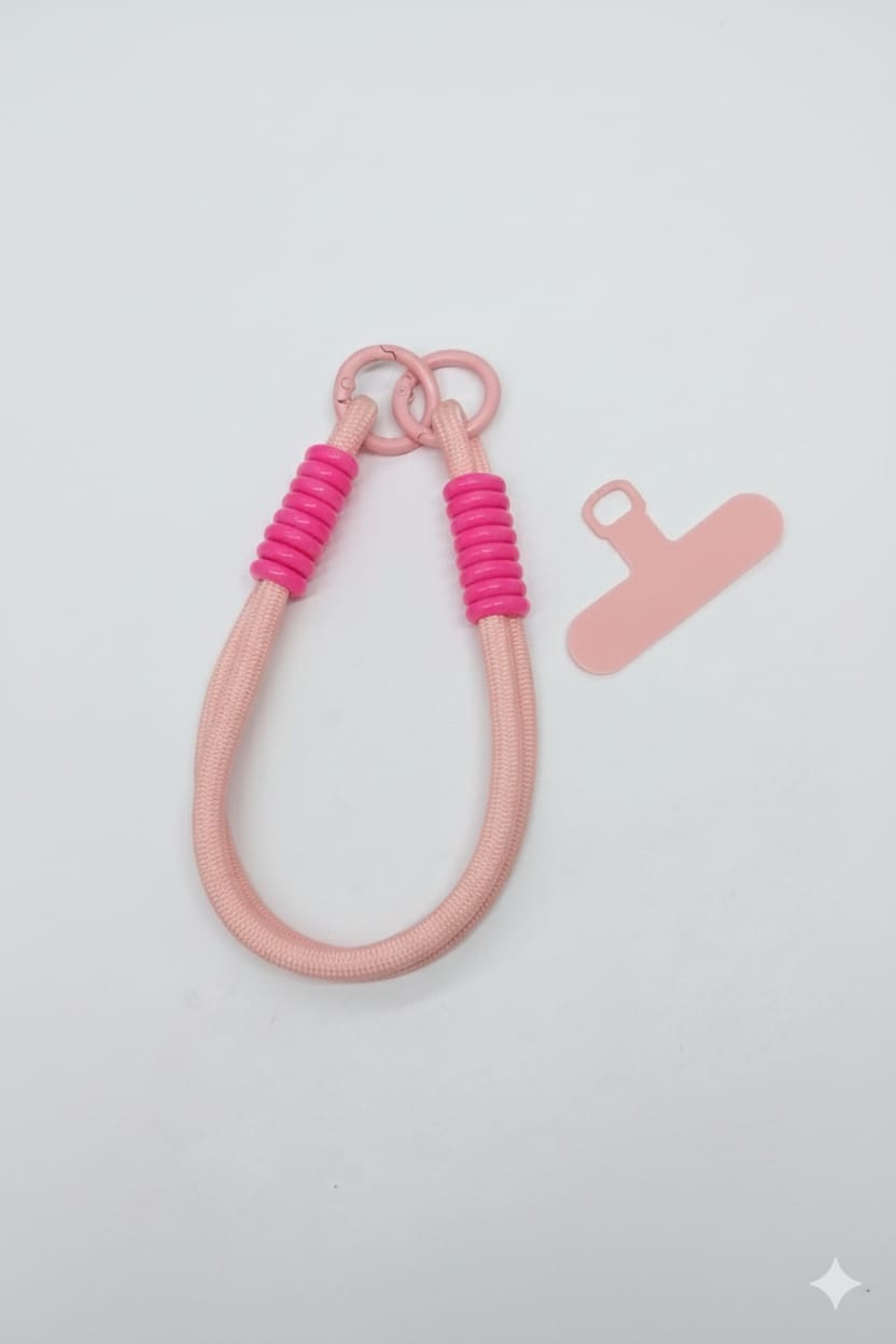 Mobile phone chain with adjustable cord and durable silicone - extra hands-free protection suitable for walking and travel