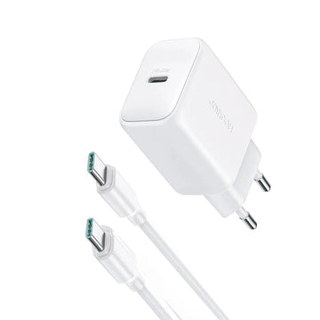 شاحن Joyroom JR TCF20 PD20W مع كابل من النوع C إلى C بطول 1 متر أبيض