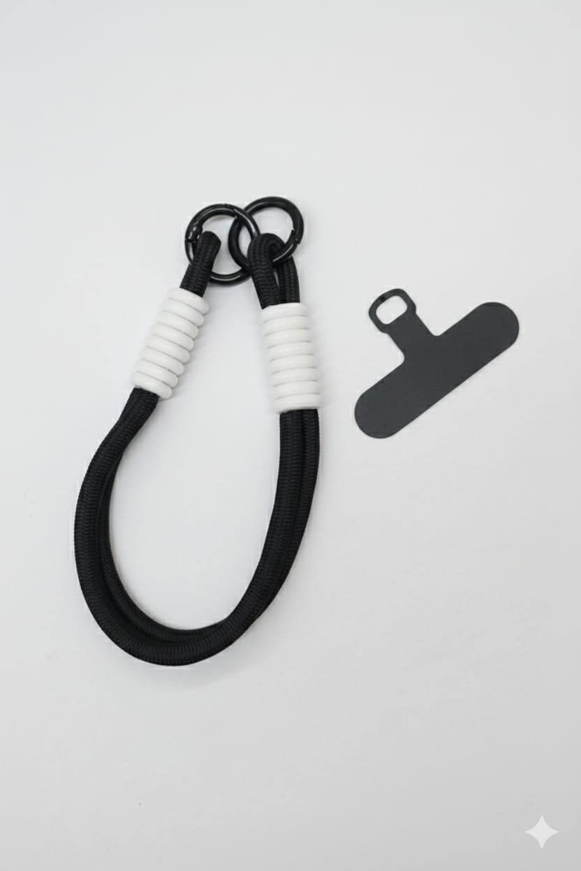 Mobile phone chain with adjustable cord and durable silicone - extra hands-free protection suitable for walking and travel