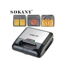 ماكينة ساندوتش 3 في 1 من Sokany SK-KJ-303، 4 شرائح، 750 واط