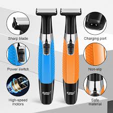 Kemei KM-1910 Men's Hair Clipper, Waterproof and Rechargeable