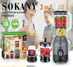 Sokany SK-03062N  Multi-purpose Blender (3 IN 1) 1.6 L, 1500W
