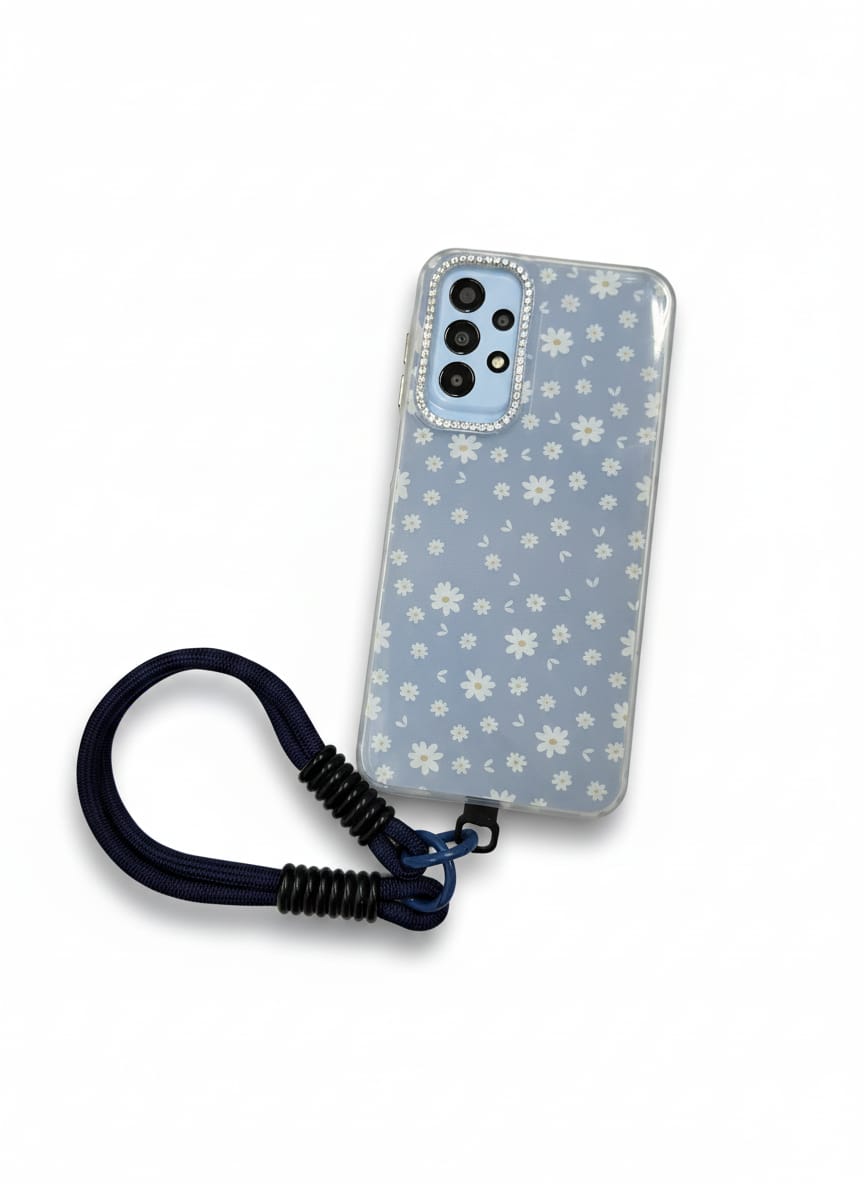Mobile phone chain with adjustable cord and durable silicone - extra hands-free protection suitable for walking and travel