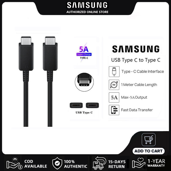 Original Samsung Galaxy S22 Series TYP-C Super Fast Cable Charge , 100W , 5A