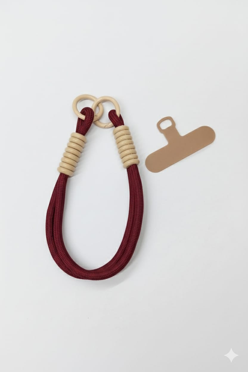 Mobile phone chain with adjustable cord and durable silicone - extra hands-free protection suitable for walking and travel